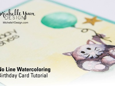 No Line Watercoloring with Zig Clean Color Real Brush Pens - Cardmaking Tutorial
