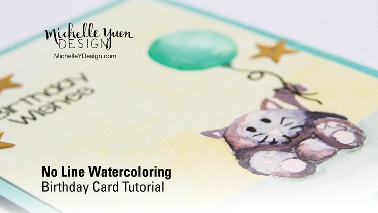 No Line Watercoloring with Zig Clean Color Real Brush Pens - Cardmaking Tutorial