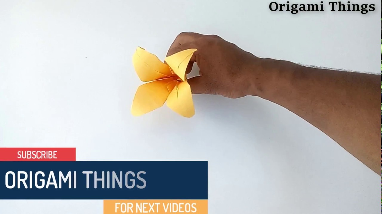 Origami Lily-Origami Flower Lily-Origami Flower Lily Instructions- How