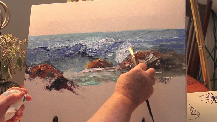 Paint: Ocean Wave Part 1-with Marge Kinney