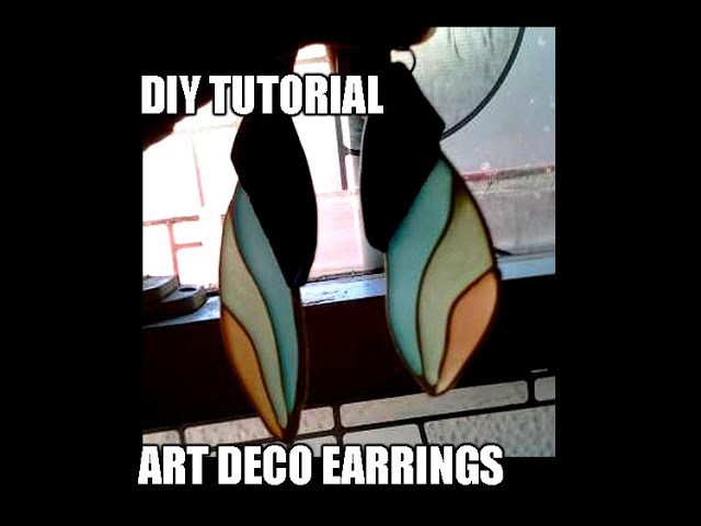 Polymer clay tutorial - DIY Art Deco earrings