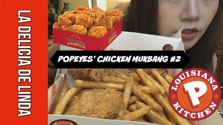 Popeyes' Mukbang #2 | Asian Girl Tries Popeyes Bonafide Fried Chicken and Cajun Fries