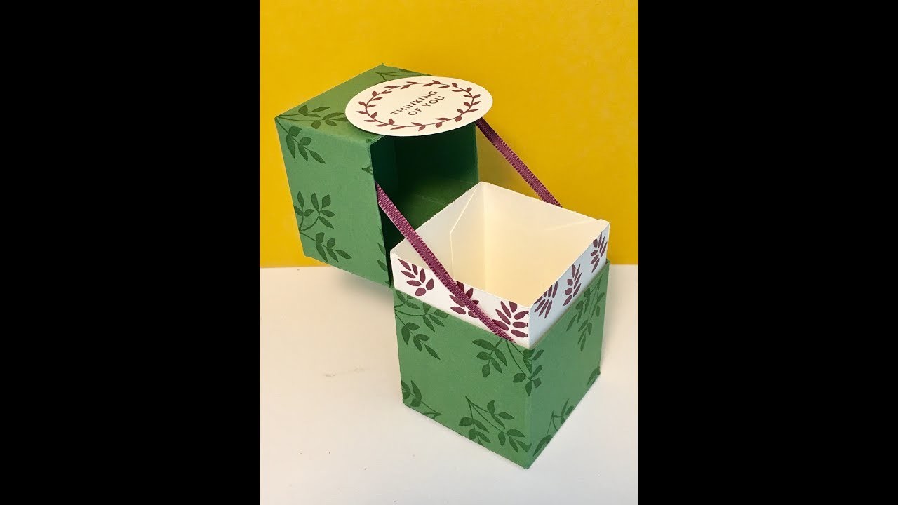 Ribbon Supported Lidded Box - Video Tutorial Using Lots of Love from Stampin' Up