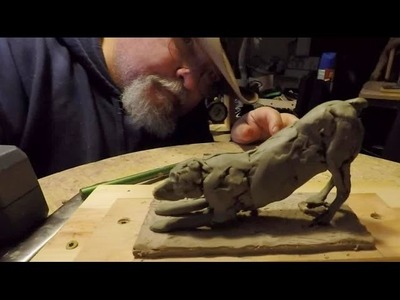 Sam Commission - I'm putting a small base under the Dog Sculpture