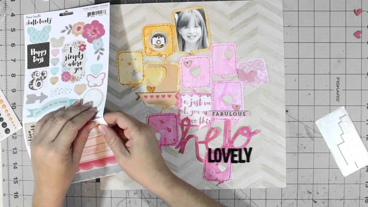 Scrapbook Process Video: The Cut Shoppe - Hello Lovely