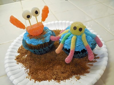 Simple Sea Animals Beach Party Cupcakes
