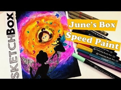 Sketchbox-June- basic box- unboxing-speed paint