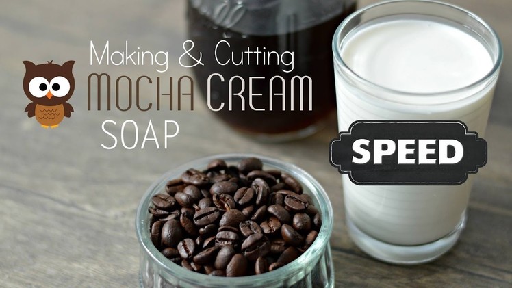 Speed Version - Making & Cutting Mocha Cream Cold Process Soap - MO River Soap