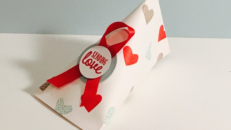 Valentines Heart Treat Pouch with Sealed with Love by Stampin' Up