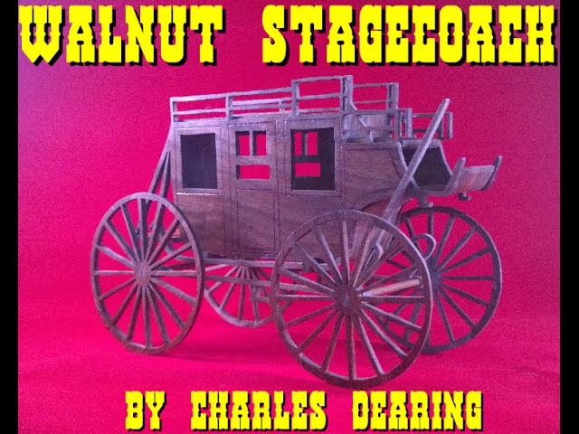 Walnut stagecoach made on a scroll saw