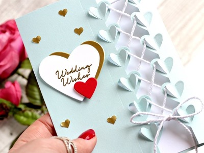 Wedding card idea using Love Notes Framelits Dies by Stampin' Up!