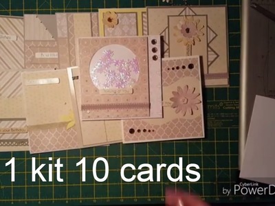10 cards 1 kit - Crafty Ola's Neutral goody bag card kit