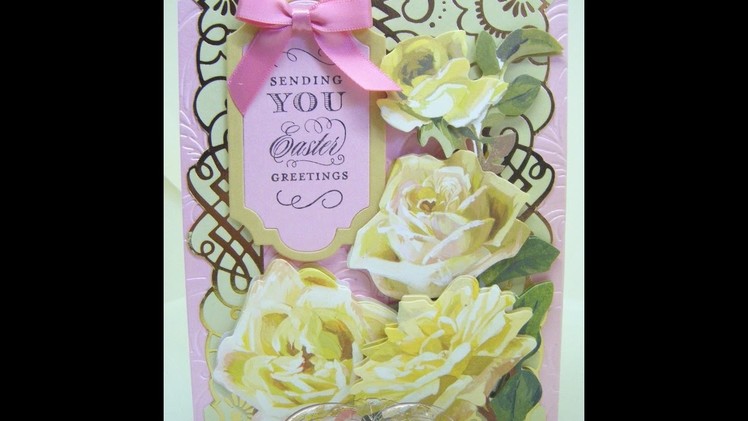 300!! Cardmaking Project: Anna Griffin Floral Easter Rose Card