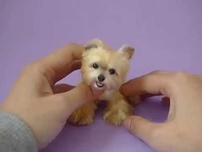 #309 Dor Dor - Yorkshire Terrier needle felted for 10cm size by dollmofee creations