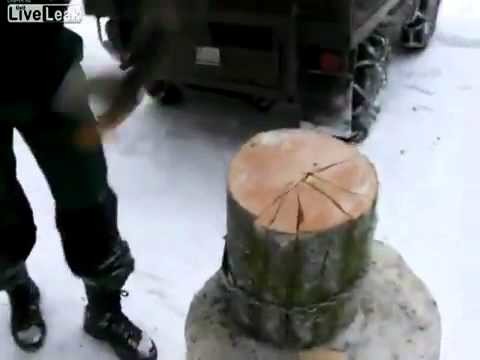 A quick way to chop wood