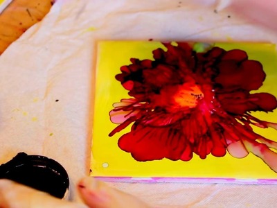 Alcohol ink flowers painting tutorial- Deb Lestenkof