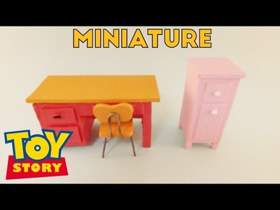 Andy's Room - Desk and Crib Side Stand - Toy Story Miniature Room (1:12)