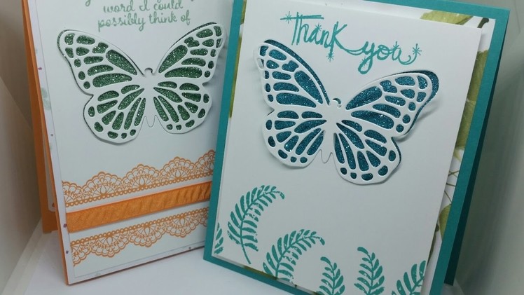 Beautiful Butterfly Thinlits card using Stampin Up Products