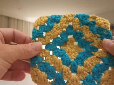 Boho diamond crochet granny square tutorial
