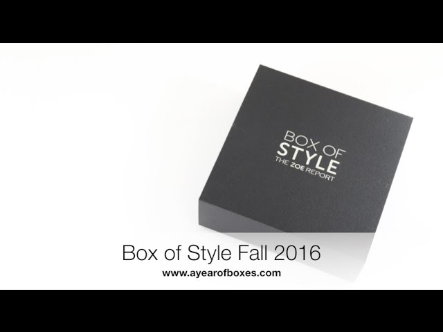 Box of Style Subscription Box Unboxing Fall 2016