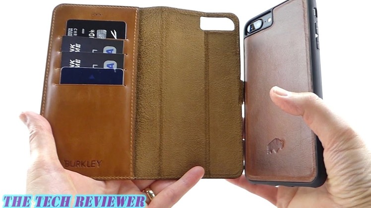 Burkley Magnetic Detachable Wallet Case for iPhone 7+: Handmade Turkish Leather w. Excellent Magnets