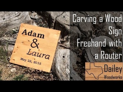 Carving a Wood Sign Freehand with a Router
