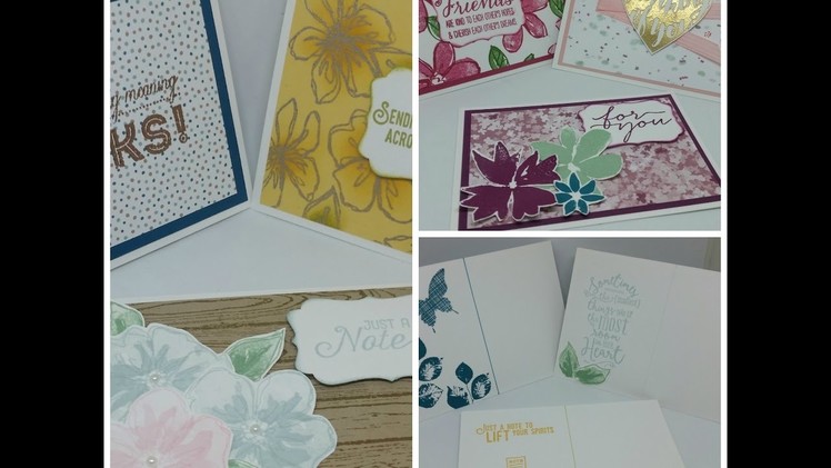 Cute Post Card Style Note Cards Using Stampin Up!