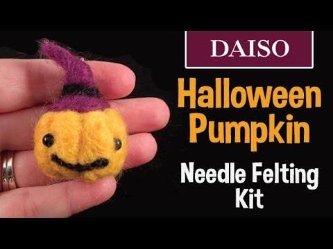 Daiso Halloween Pumpkin Needle Felting Kit