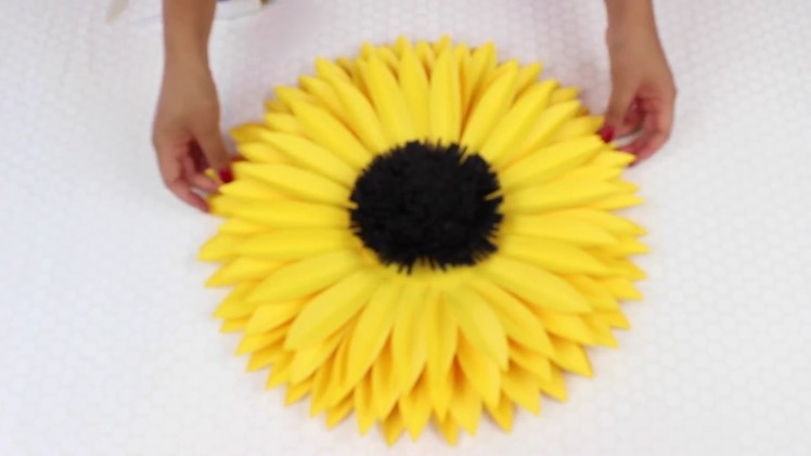 DIY Paper Sunflower using Template #7