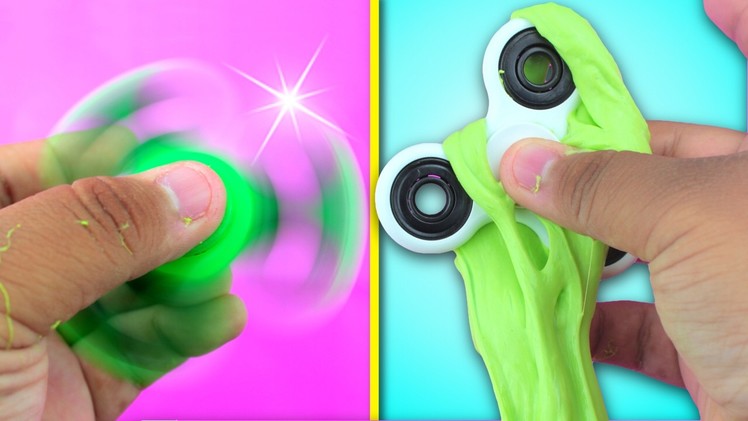 ????DIY SLIME FIDGET SPINNER THAT ACTUALLY WORKS !!! HOW TO MAKE A FIDGET SPINNER OUT OF SLIME !! ????????