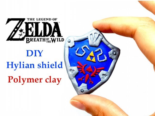 DIY The Legend of Zelda Hylian Shield - Polymer clay tutorial. Collab Dolly Mac Lay