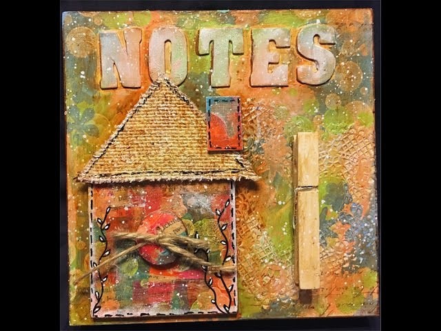 #DollarStoreArtChallenge - Mixed Media Canvas + Chance to Win a Prize