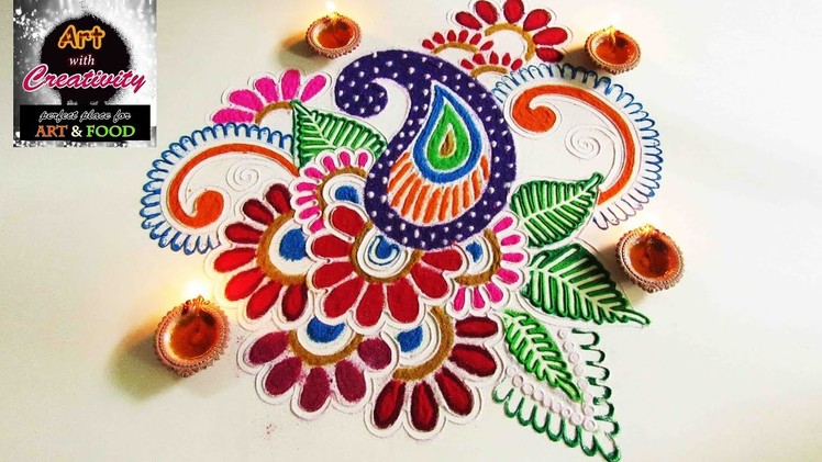 Easy rangoli for all occasion | Art with Creativity