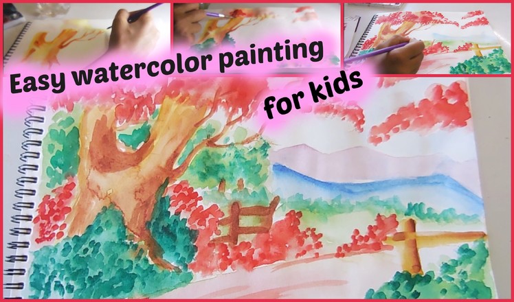 Easy Watercolor Painting for kids