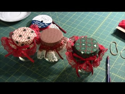 Fabric Jar Toppers - How to make jar covers