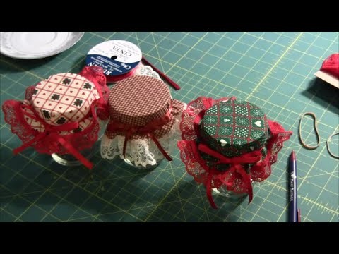 Fabric Jar Toppers - How to make jar covers