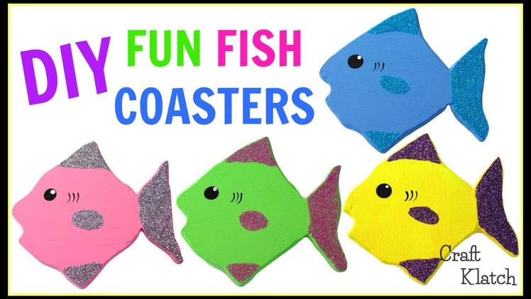 Fun Glitter Fish Coasters DIY ~ Another Coaster Friday ~ Craft Klatch