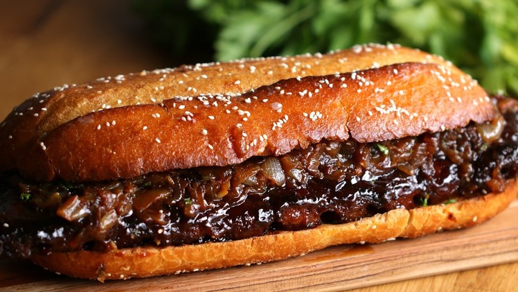 Giant BBQ Rib Sandwich to Feed a Crowd