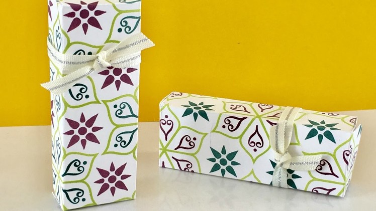 Gift Box from Hand Stamped DSP - Eastern Palace Week, Video Tutorial - New from Stampin' Up