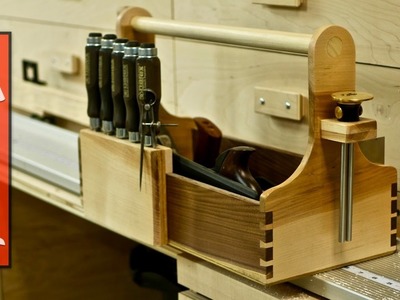 Hand Tool Tote with Hand Cut Dovetails | How To Build - Woodworking