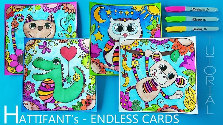 Hattifant - ENDLESS CARD Stripy Animals: Tutorial