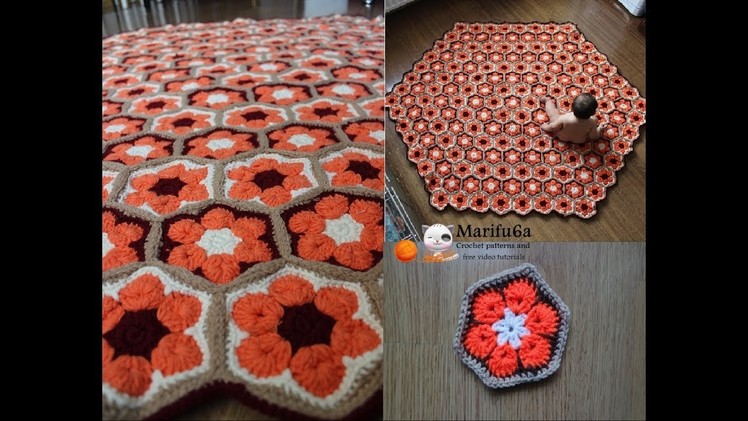 How to crochet blanket afghan rug free pattern tutorial by marifu6a
