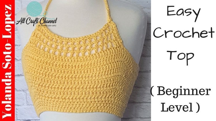 How to crochet top for summer ( crochet halter top )