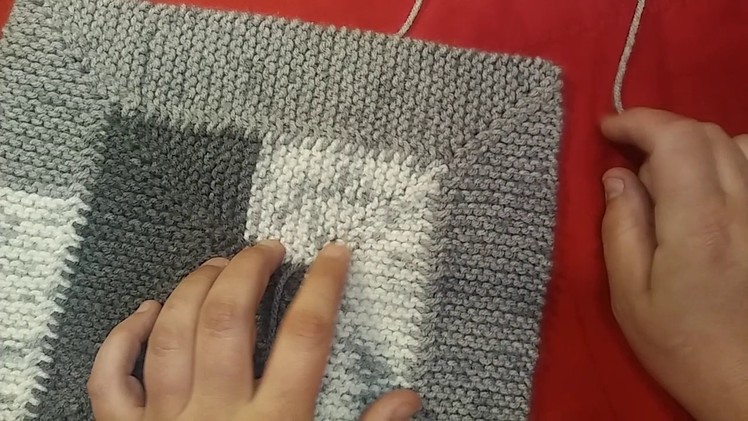 How to knit the Easiest mitered corner EVER part 2 (no w&t)