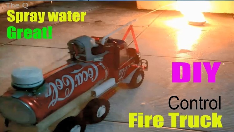 How to make a Fire Truck at home - Car Remote Control using Coca Cola (Electric Truck)