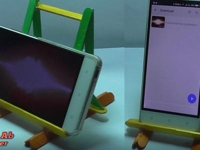How to make mobile stand or holder at home - how to make a tablet stand (CAH)