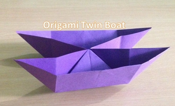 How to make Origami Twin Boat? - easy origami for kids