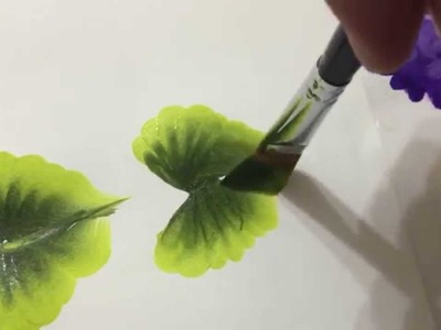 How to paint leaves with acrylic
