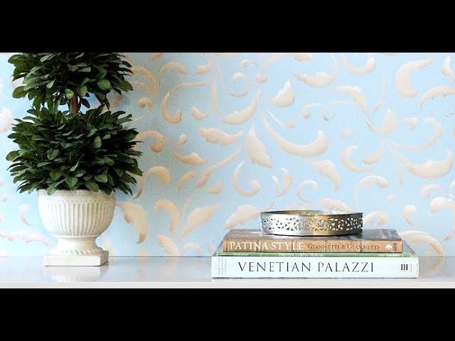 How to Stencil with Shading & Highlighting for a Dimensional Hand Painted Wall Design