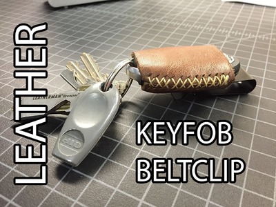 Leather Key Fob Case With Convenient Belt Clip